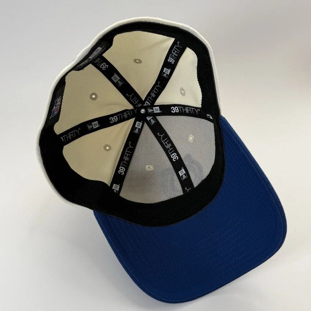 Indianapolis Colts AFC Hat New‎ Era 39THIRTY Stretch Fit Cap Medium/Large White